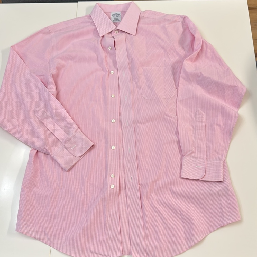 Brooks Brothers Light Pink Supima Cotton Button Down Shirt